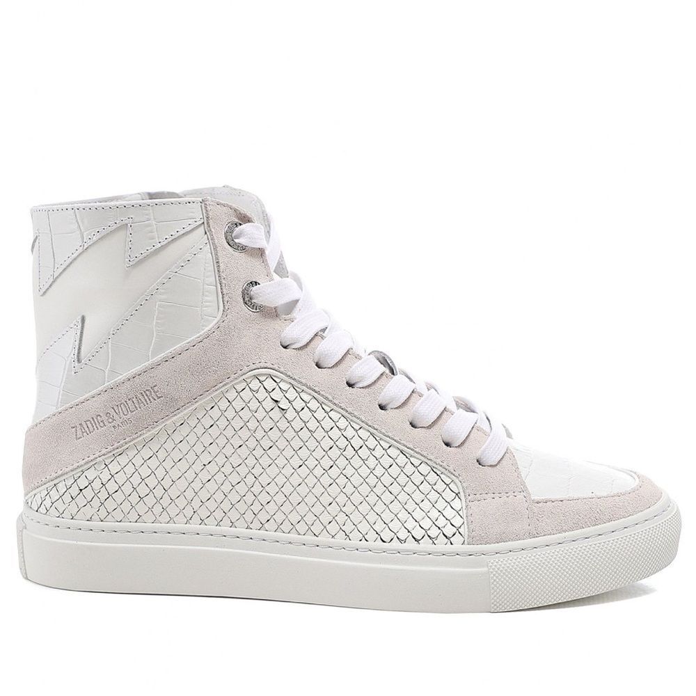 Zadig & Voltaire High Flash Keith Sneakers hi tops wedge white shoes NIB 41 11 - Picture 5 of 15